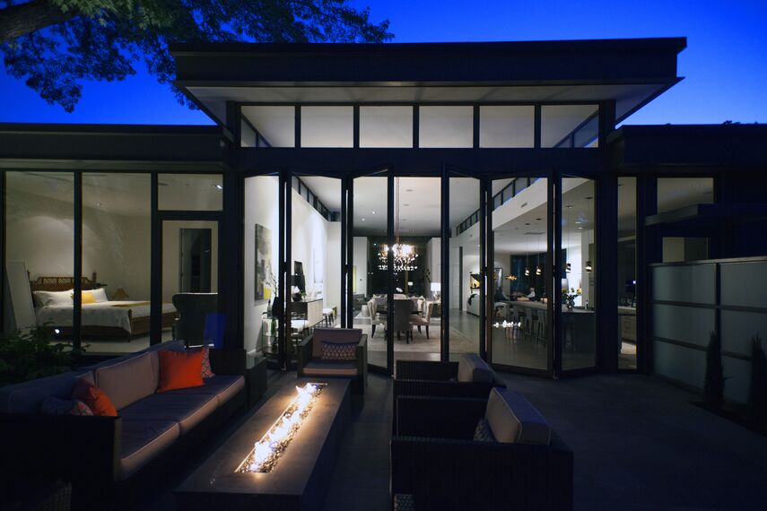ConceptSystem 68 Finestre, ConceptFolding 77 Sistemi scorrevoli e ConceptSystem 68 Porte - Villa Modern Prairie House situato in Sonoma Wine Country, Stati Uniti d'America