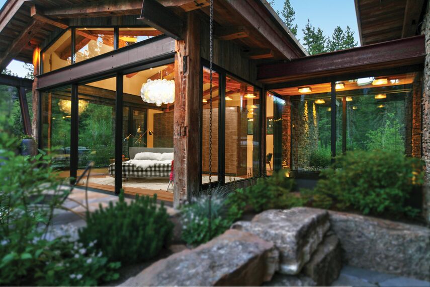 ConceptSystem 77 Finestre, ConceptSystem 77 Porte, HiFinity Sistemi scorrevoli e Purity Maniglie - Flying Star Residence situato in Bridger Canyon, Stati Uniti d'America