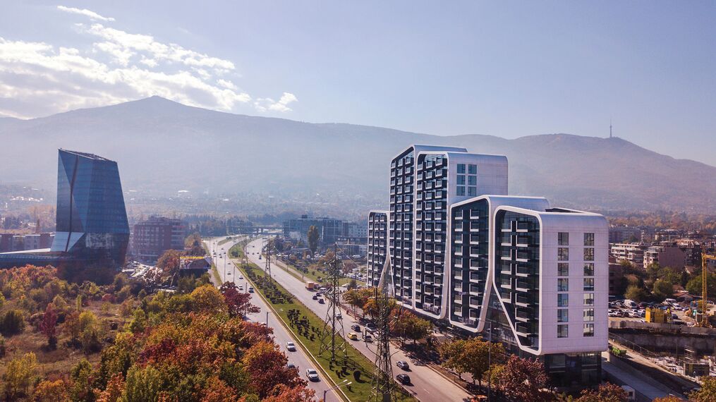 ConceptWall 50 Facciate continue e ConceptSystem 77 Finestre - Complesso di appartamenti A3 Advanced Architecture Apartments situato in Sofia, Bulgarije