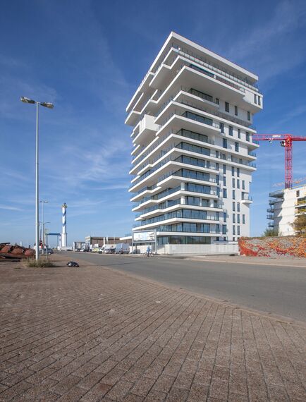 ConceptSystem 77 Finestre e ConceptWall 50 Facciate continue - Complesso di appartamenti Baelskaai 12 (Oosteroever) situato in Oostende, België