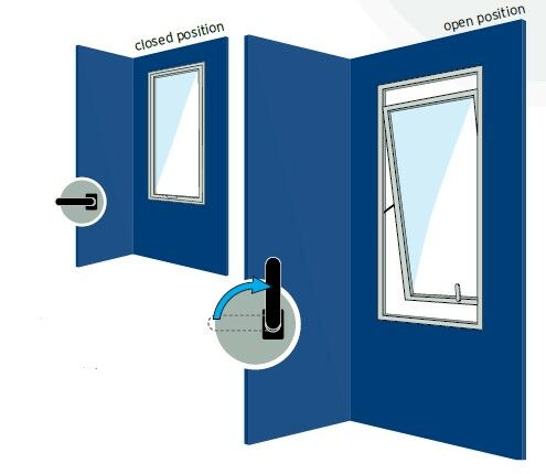 Janela projetante de aluminio