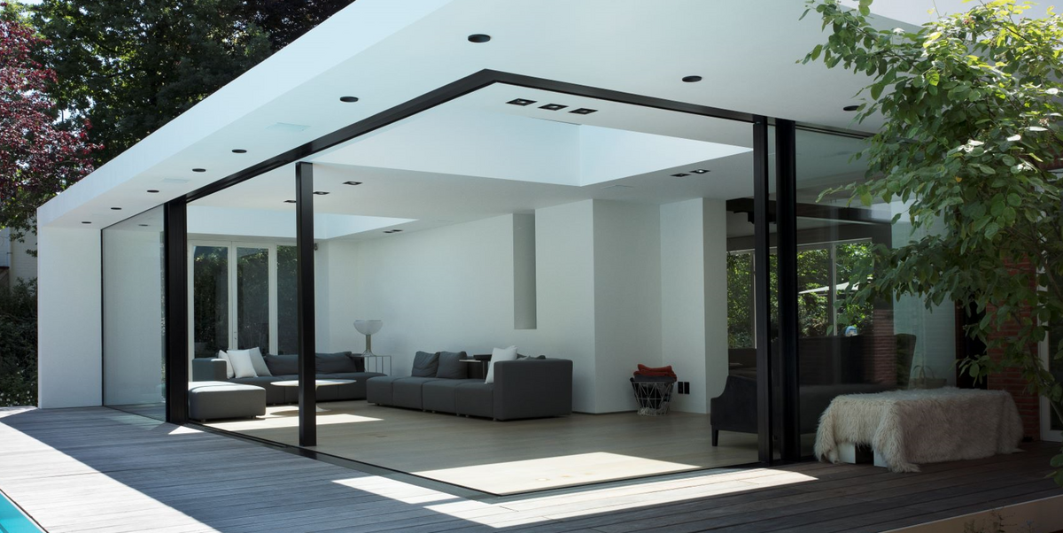 Janela de correr na variante com abertura de canto