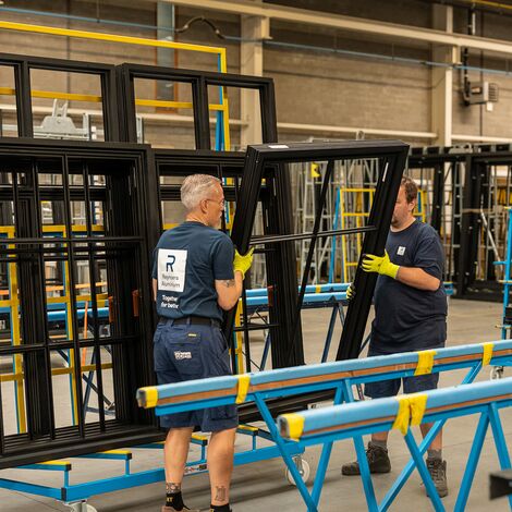 Fabricators in warehouse