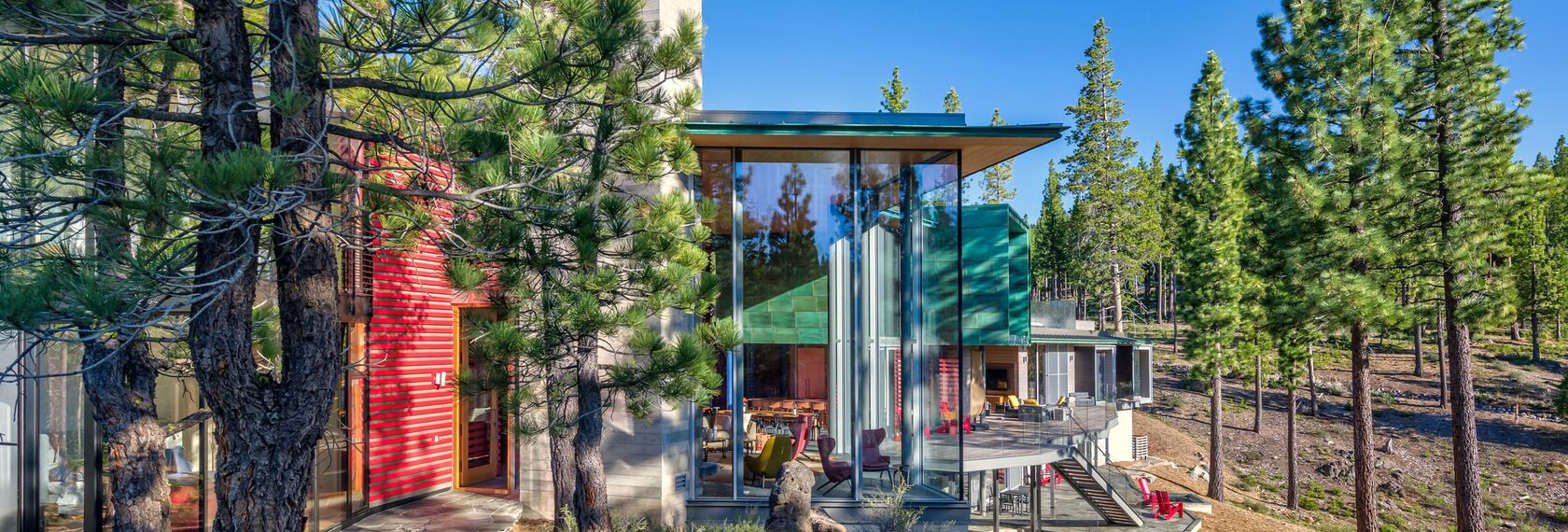 SlimLine 38 Finestre, SlimLine 38 Porte, ConceptWall 50 Facciate continue e Mosquito Sistemi complementari - Martis Camp situato in Truckee, CA, Stati Uniti d'America
