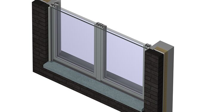 RB Glass Balcony door + glass balustrade_horionzontal section