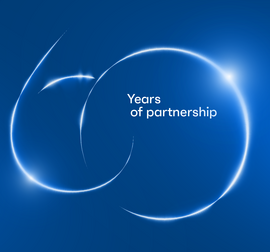 Logo dei 60 anni di partnership.